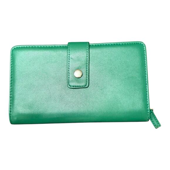 Mundi Women's Large Bi-Fold Wallet Color Green NWT - Picture 1 of 10